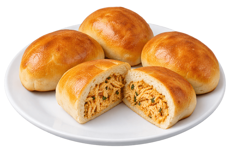 Pão de frango e catupiry (chicken & cream cheese bread)